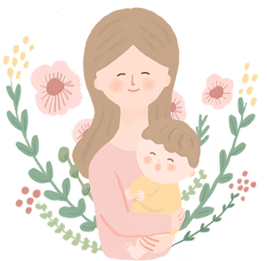 笑顔のママと子ども